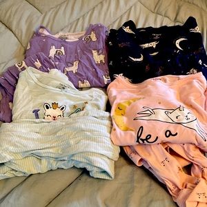 Carter’s size 10 4 pairs of light weight long sleeve pajamas
